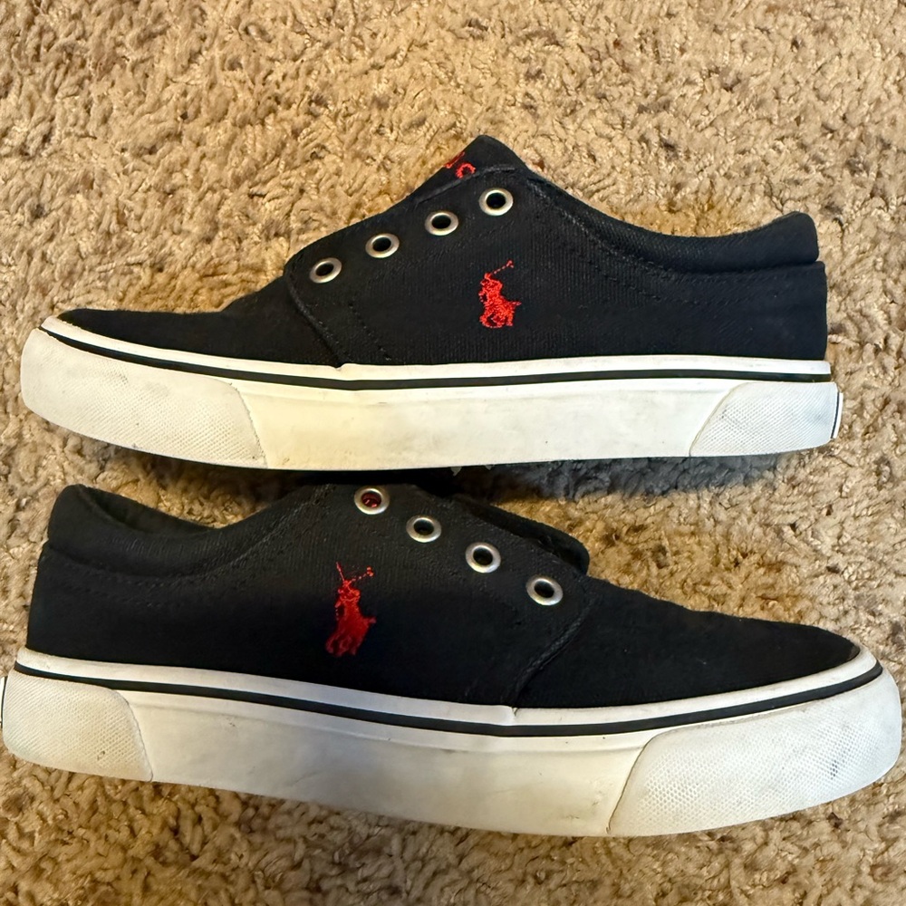 Polo Ralph Lauren Kids Black Sneakers